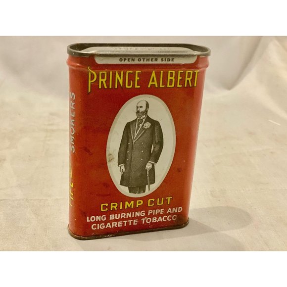 Vtg Prince Albert Crimp Cut 1.5 oz Pocket Tin - Picture 2 of 5